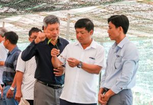 Hình ảnh Đoàn công tác làm việc tại Trạm Dược liệu Trà Linh